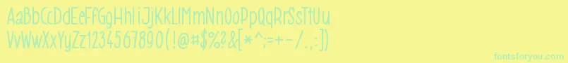 Шрифт Gomezb009 – зелёные шрифты на жёлтом фоне