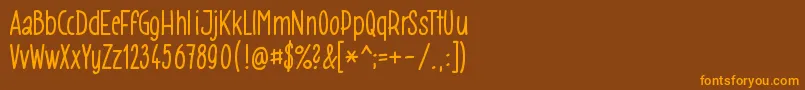 Police Gomezb009 – polices orange sur fond brun
