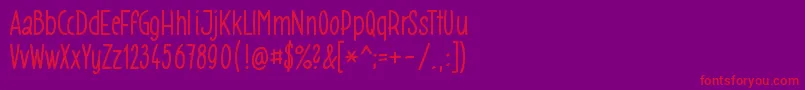 Gomezb009 Font – Red Fonts on Purple Background