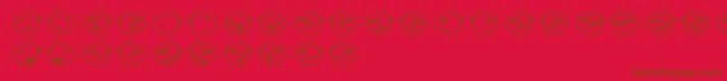Many Font – Brown Fonts on Red Background