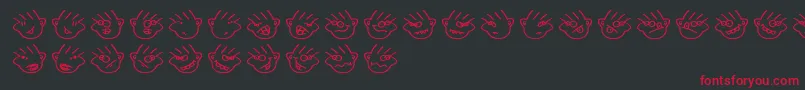 Many Font – Red Fonts on Black Background