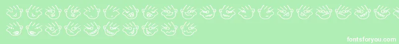 Many Font – White Fonts on Green Background