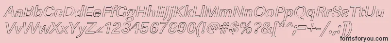 fuente LinearouMediumItalic – Fuentes Negras Sobre Fondo Rosa