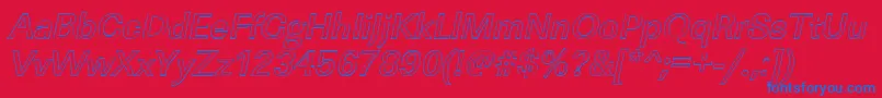 LinearouMediumItalic Font – Blue Fonts on Red Background