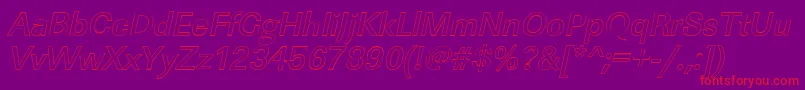 fuente LinearouMediumItalic – Fuentes Rojas Sobre Fondo Morado