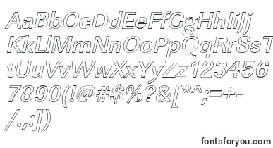  LinearouMediumItalic font