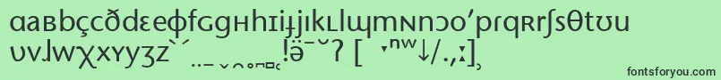 フォントStoneSansPhoneticIpa – 緑の背景に黒い文字