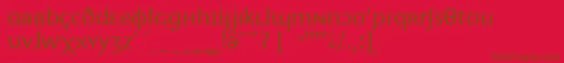 StoneSansPhoneticIpa-Schriftart – Braune Schriften auf rotem Hintergrund