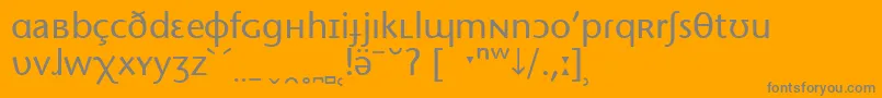 フォントStoneSansPhoneticIpa – オレンジの背景に灰色の文字