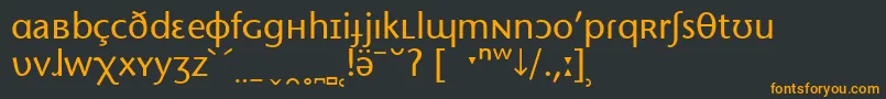 Шрифт StoneSansPhoneticIpa – оранжевые шрифты на чёрном фоне