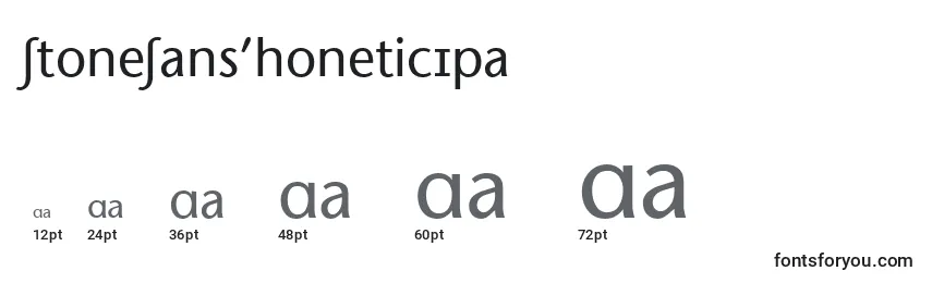StoneSansPhoneticIpa Font Sizes
