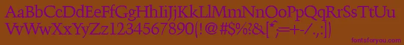 Подробнее о шрифте TroubadourRegularDb Шрифт TroubadourRegularDb – фиолетовые шрифты на коричневом фоне