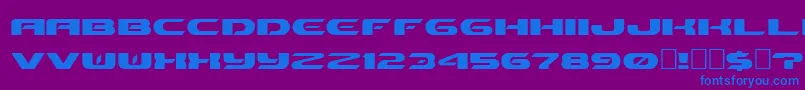 BenPioneerBold Font – Blue Fonts on Purple Background