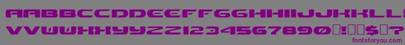 BenPioneerBold Font – Purple Fonts on Gray Background