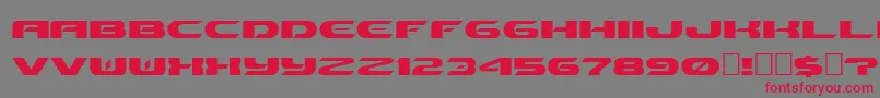 BenPioneerBold Font – Red Fonts on Gray Background