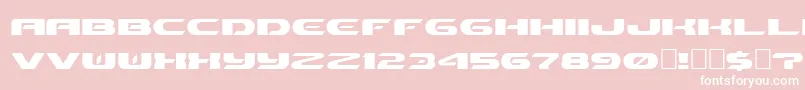 Więcej informacji o czcionce BenPioneerBold Czcionka BenPioneerBold – białe czcionki na różowym tle