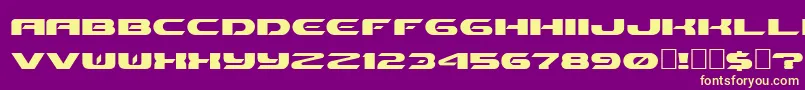 Czcionka BenPioneerBold – żółte czcionki na fioletowym tle