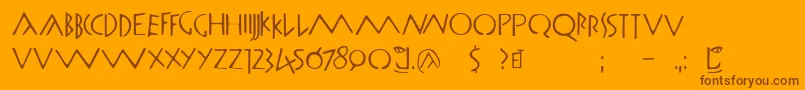 Romamonumentalbc Font – Brown Fonts on Orange Background