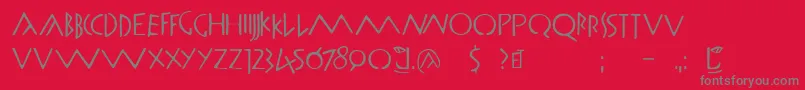 Romamonumentalbc Font – Gray Fonts on Red Background