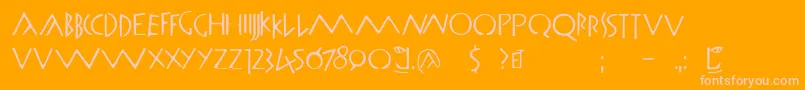 Więcej informacji o czcionce Romamonumentalbc Czcionka Romamonumentalbc – różowe czcionki na pomarańczowym tle