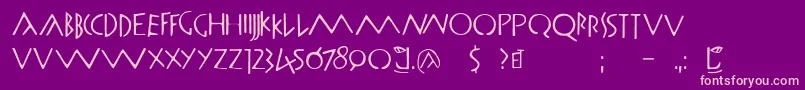 Romamonumentalbc Font – Pink Fonts on Purple Background