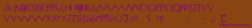 Romamonumentalbc Font – Purple Fonts on Brown Background
