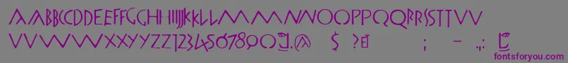 Romamonumentalbc Font – Purple Fonts on Gray Background