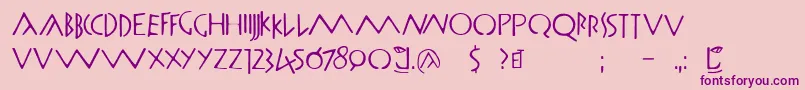 Romamonumentalbc Font – Purple Fonts on Pink Background