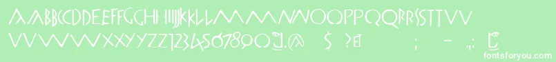 Romamonumentalbc Font – White Fonts on Green Background