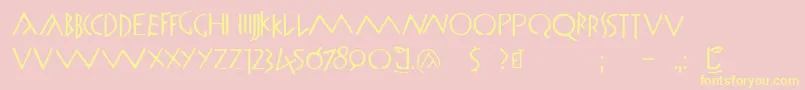 Romamonumentalbc Font – Yellow Fonts on Pink Background