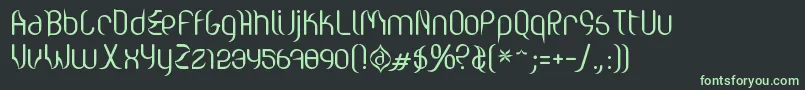 Valium ffy-fontti – vihreät fontit mustalla taustalla