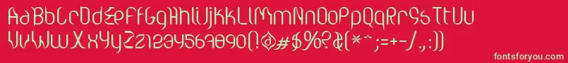 Valium ffy Font – Green Fonts on Red Background
