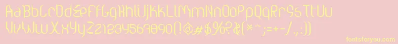 Valium ffy-Schriftart – Gelbe Schriften auf rosa Hintergrund