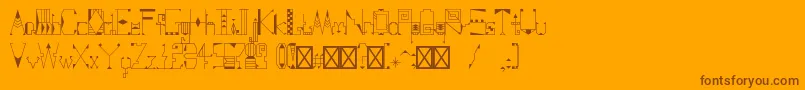 Шрифт FareastmovementRegular – коричневые шрифты на оранжевом фоне