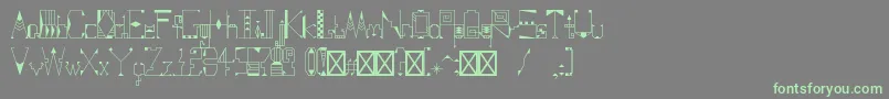 フォントFareastmovementRegular – 灰色の背景に緑のフォント