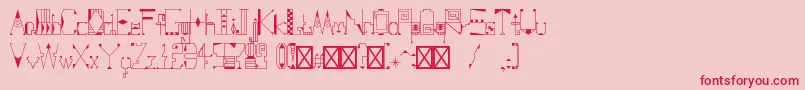 FareastmovementRegular Font – Red Fonts on Pink Background