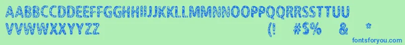 Cfnevertrustahippy Font – Blue Fonts on Green Background