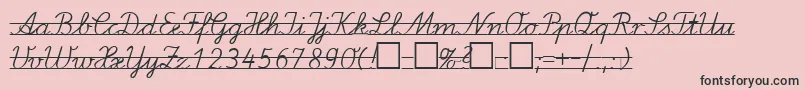 LaE2-Schriftart – Schwarze Schriften auf rosa Hintergrund