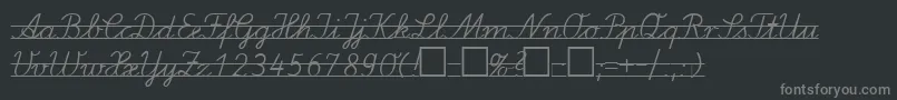 LaE2-Schriftart – Graue Schriften auf schwarzem Hintergrund