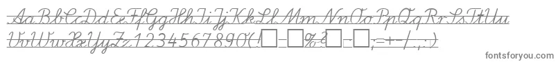 LaE2-fontti – harmaat kirjasimet valkoisella taustalla