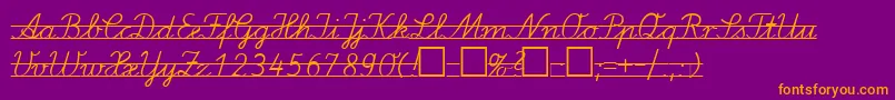 LaE2 Font – Orange Fonts on Purple Background