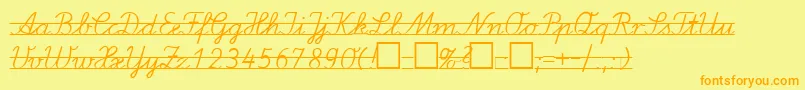 LaE2 Font – Orange Fonts on Yellow Background