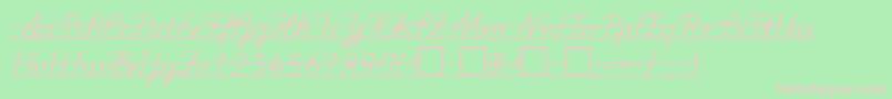 LaE2 Font – Pink Fonts on Green Background