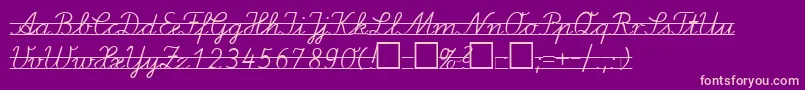 LaE2 Font – Pink Fonts on Purple Background