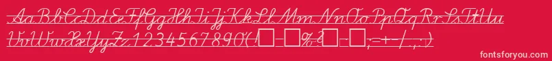 LaE2 Font – Pink Fonts on Red Background