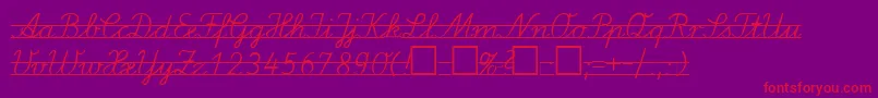 LaE2 Font – Red Fonts on Purple Background