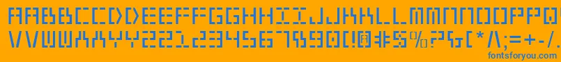 Y2kv2 Font – Blue Fonts on Orange Background
