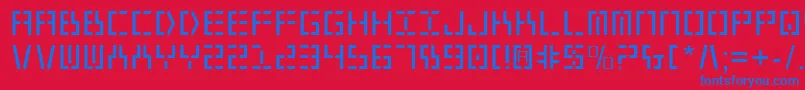 Y2kv2 Font – Blue Fonts on Red Background