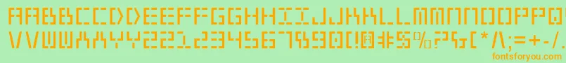 Y2kv2 Font – Orange Fonts on Green Background