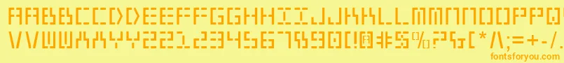 Y2kv2 Font – Orange Fonts on Yellow Background